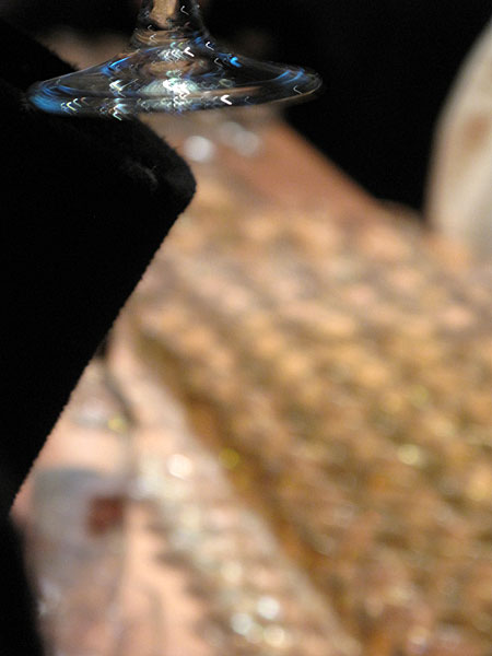 Reykjavík. Wine glases during the Vernissage "Power has a Fragrance". -  (21 October 2010)