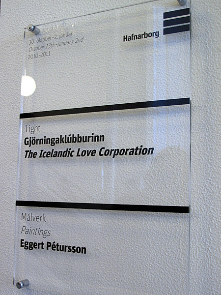 Hafnarfjörður. Vernissage "The Icelandic Love Corporation" and Eggert Pétursson. -  (30 October 2010)