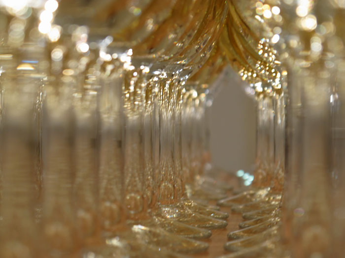 Reykjavík. Wine glases during the exhibition. - I. (20 January 2011)