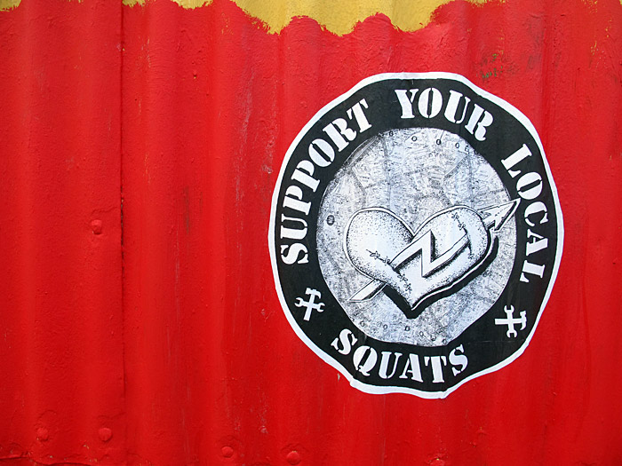 Reykjavík. Miscellaneous XXXVI. - A sticker at the outer wall of a house which was occupied some weeks ago. (12 till 27 November 2011)