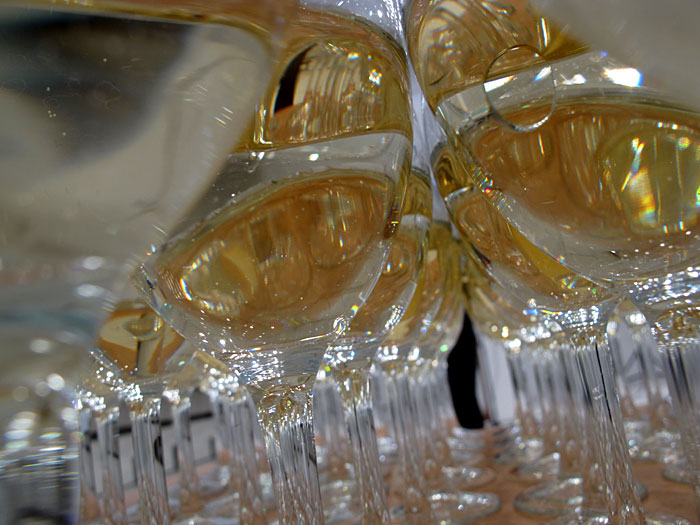 Reykjavík. Wine glases during the vernissage. - III. (20 January 2012)