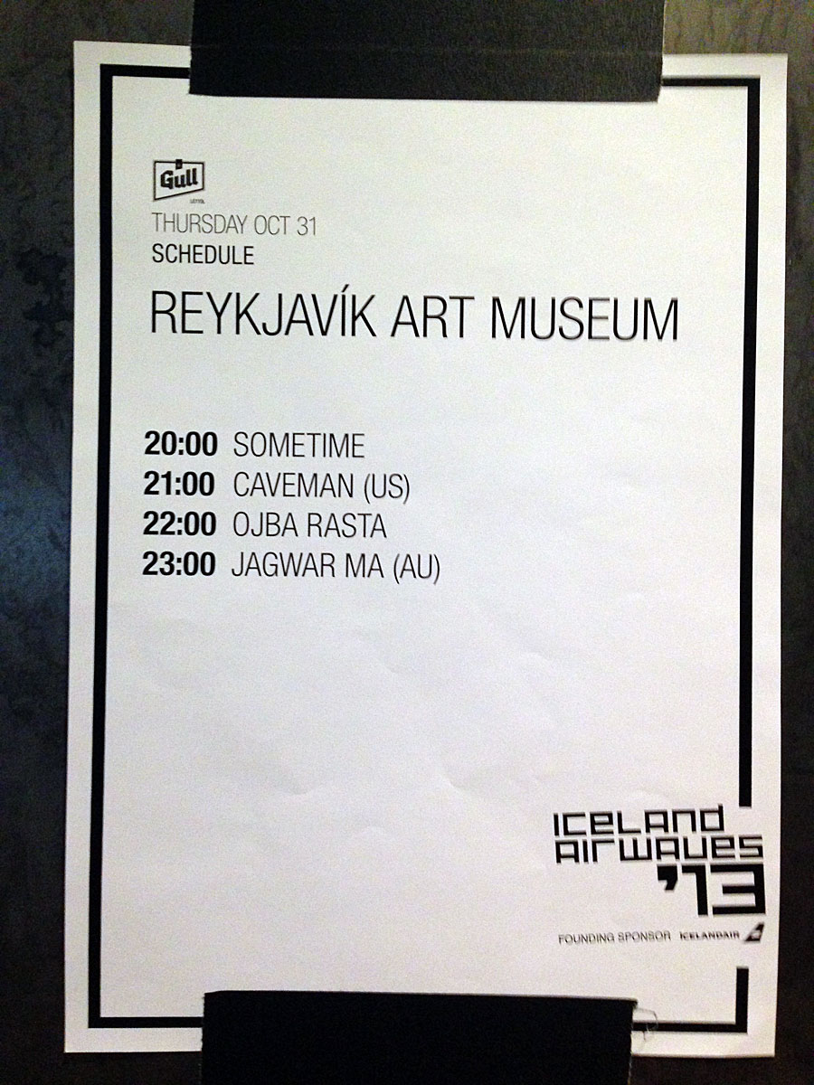 Reykjavík. Iceland Airwaves 2013. Tag 2. - Heute auf der Bpühne ... (31.10.2013)
