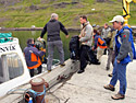 12 August 2008  Norðurfjörður. Swiss guests on their way to the north.